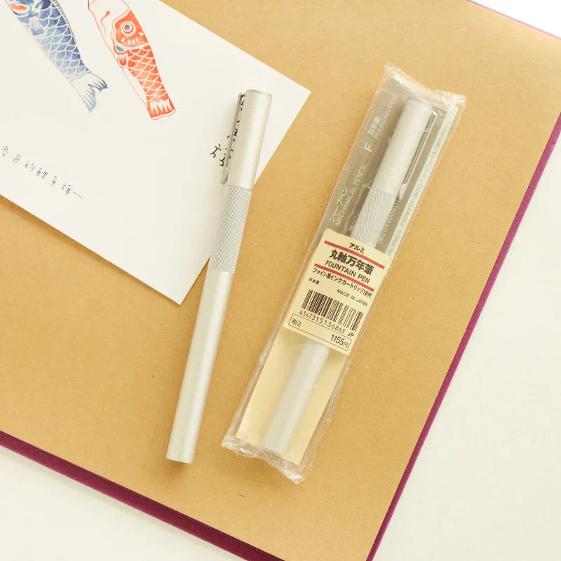 Japan original aluminum fountain pen short pocket fountain