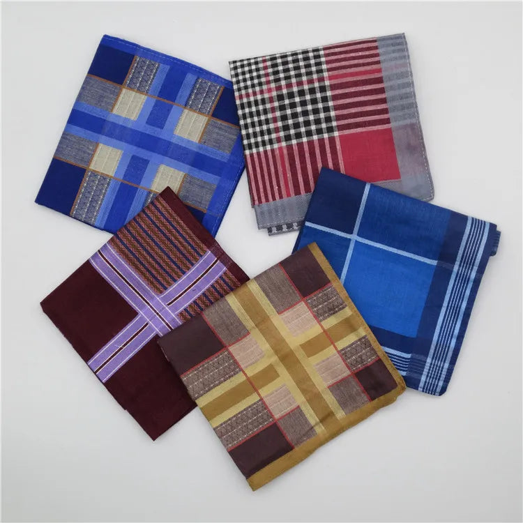 6PCS 43cm High quality printed cotton men handkerchief