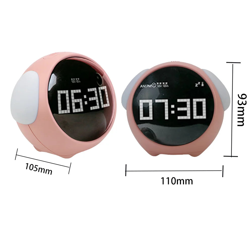 Night Light Cute Expression Alarm Clock Child Alarm