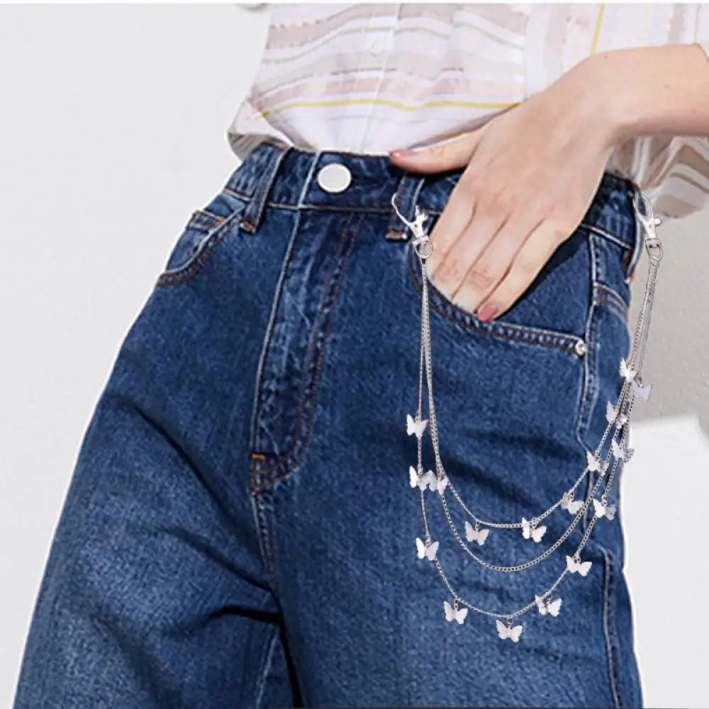 Double Layer Five-Pointed Star Pendants Waist Chain for