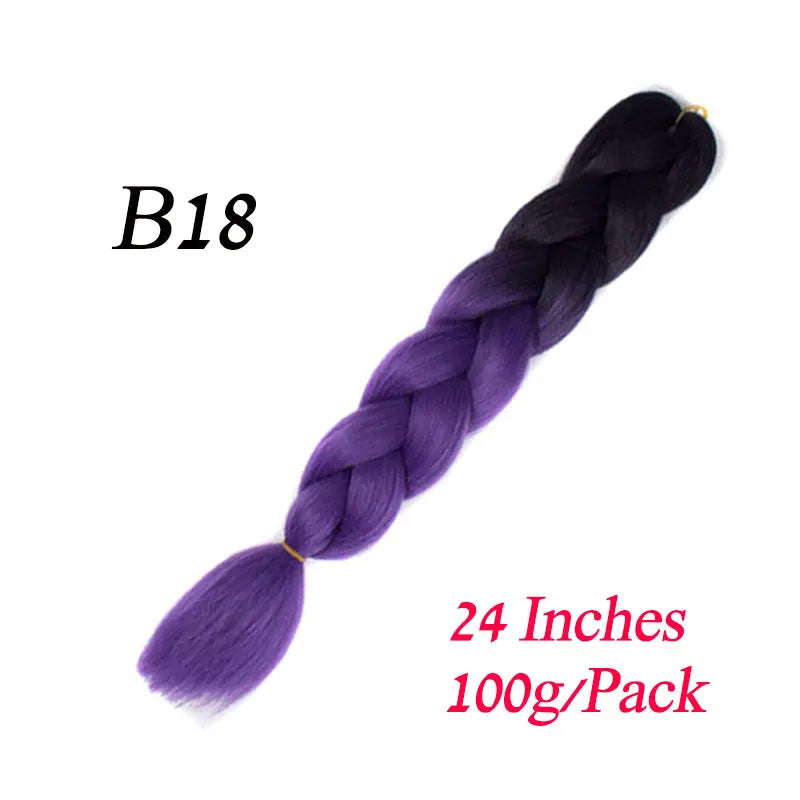 Synthetic Jumbo Braiding Hair Extension 24 " Heat