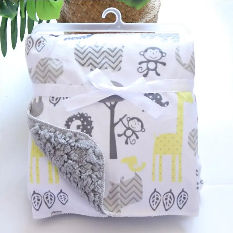 Baby Blankets New Thicken Double Layer Coral Fleece