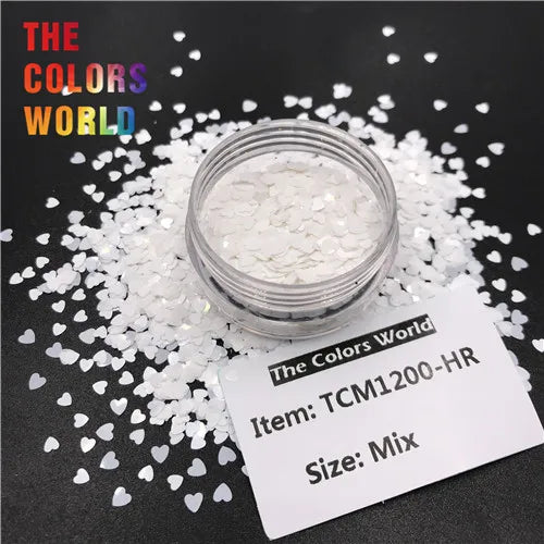 TCT-065 Heart Shape Mix Size Nail Glitter Corazón Nail Art Decoration Nail DIY Decoration Valentine's Day Decoration Body Art