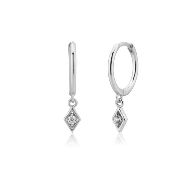 CCFJOYAS 925 Sterling Silver Lightning/Awl/Animal Pendant Hoop Earrings