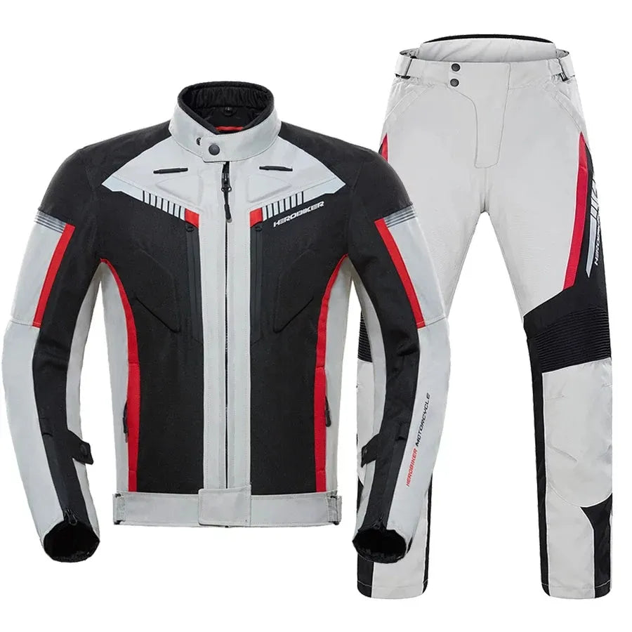 HEROBIKER Waterproof Motorcycle Jacket Man Racing jacket Wearable Motorcycle Pants Moto Jacket With EVA Protection