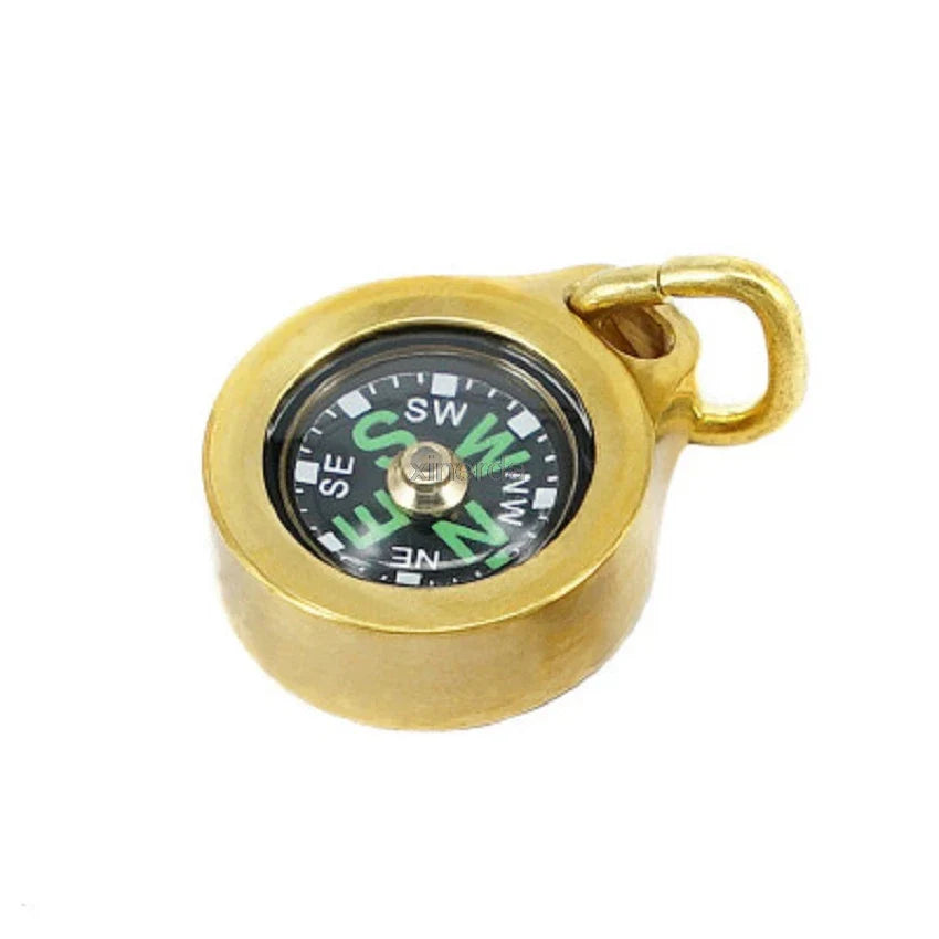 Camping Hiking Portable titanium alloy/Brass Pocket Golden Compass