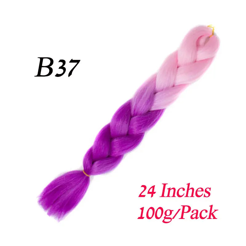 Synthetic Jumbo Braiding Hair Extension 24 " Heat