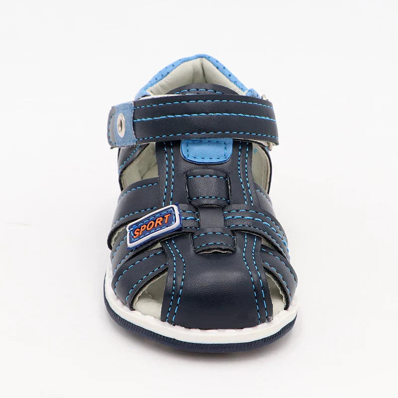 Cute eagle Summer Boys Orthopedic Sandals Pu Leather