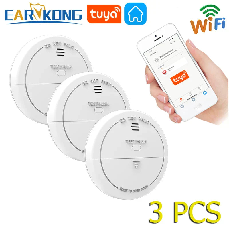 Tuya WiFi Smoke Sensor Fire Protection Top Smoke