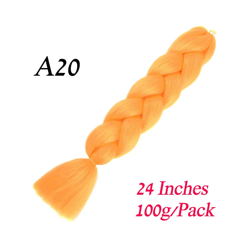 Synthetic Jumbo Braiding Hair Extension 24 " Heat