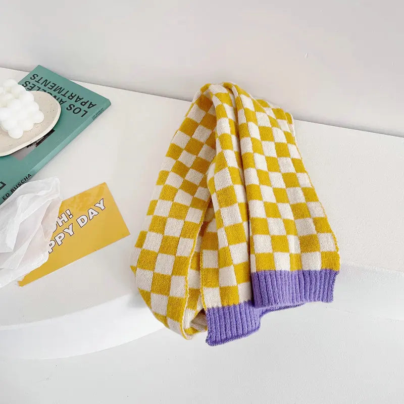 New Autumn Winter Korean Style Unisex Kids Plaid