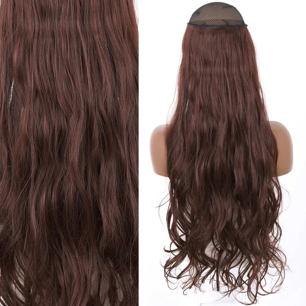 MERISIHAIR Synthetic No Clip Invisible Wire Hair Extensions