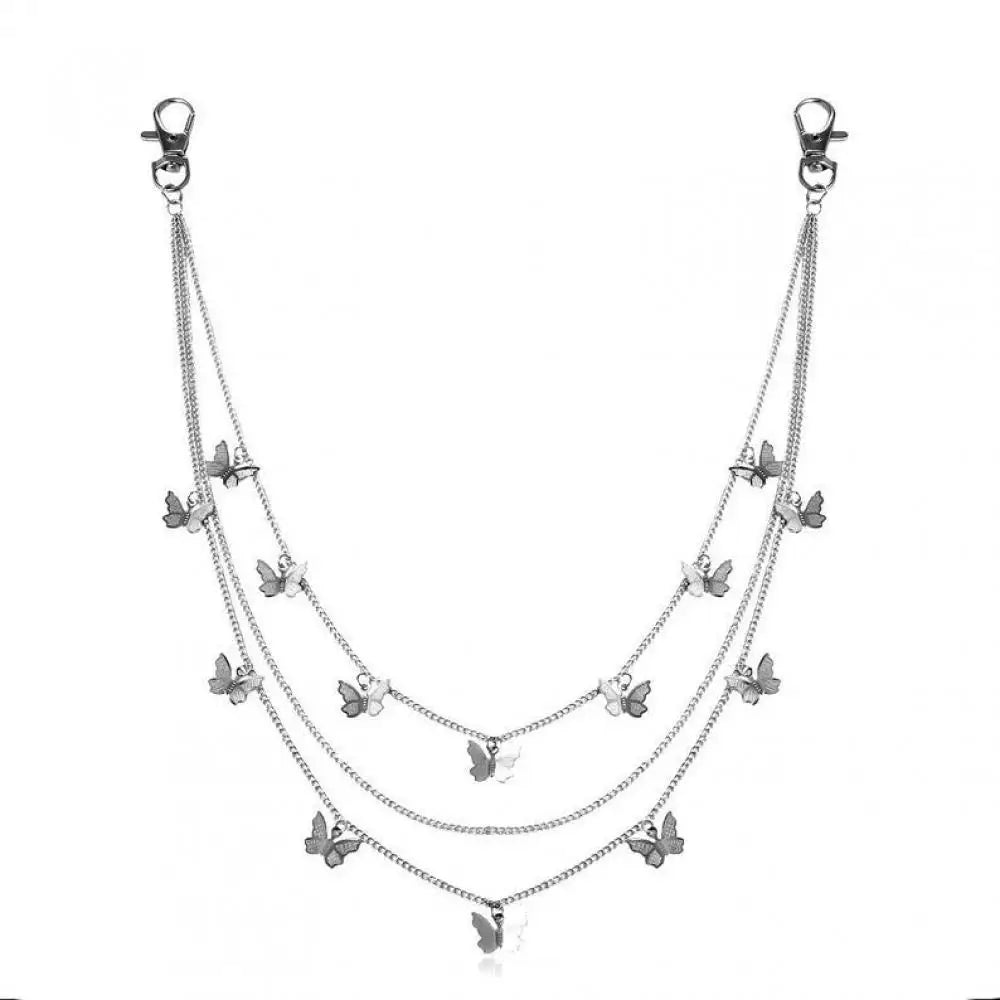 Double Layer Five-Pointed Star Pendants Waist Chain for