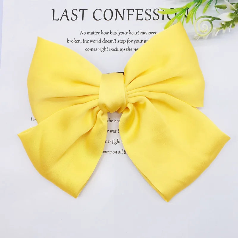 Fashion Ribbon Hairgrips Big Large Bow Hairpin For