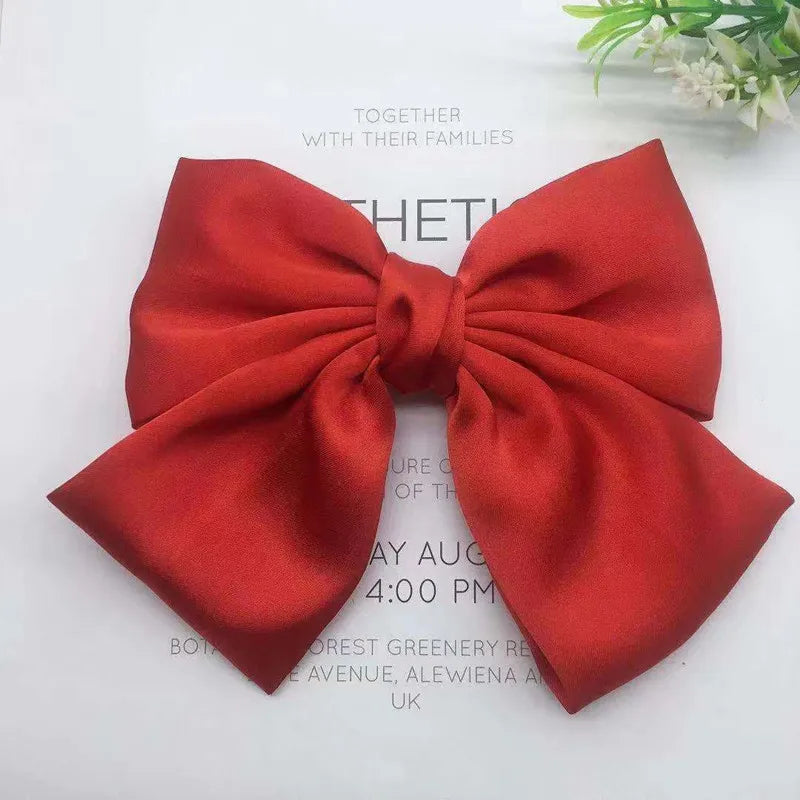 Fashion Ribbon Hairgrips Big Large Bow Hairpin For