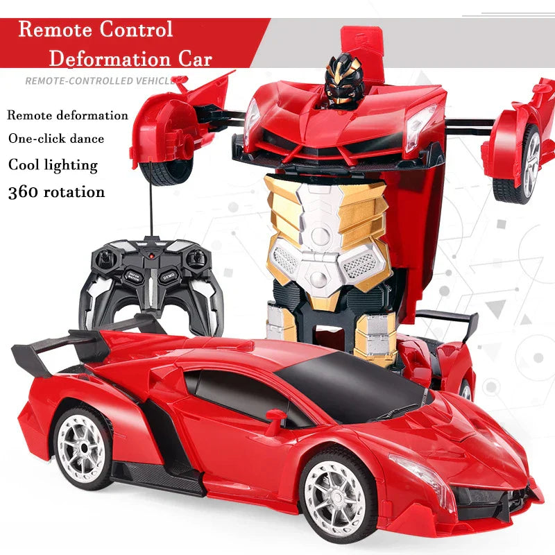 2IN1 Electric RC Car Transformation Robots One-key Deformation