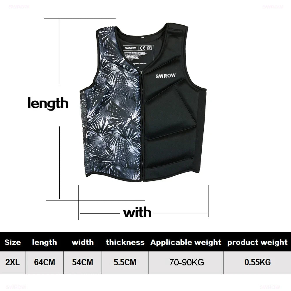 SWROW Life Jacket Fishing Vest Water Sports Kayaking