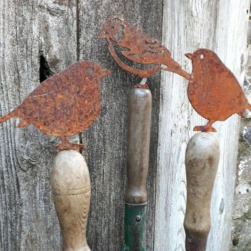 Sparrow Robin Garden Birds Outdoors Garden Decoration Rusty
