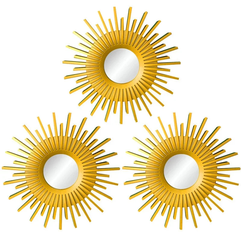 Gold Mirrors for Wall Decor Set of 3