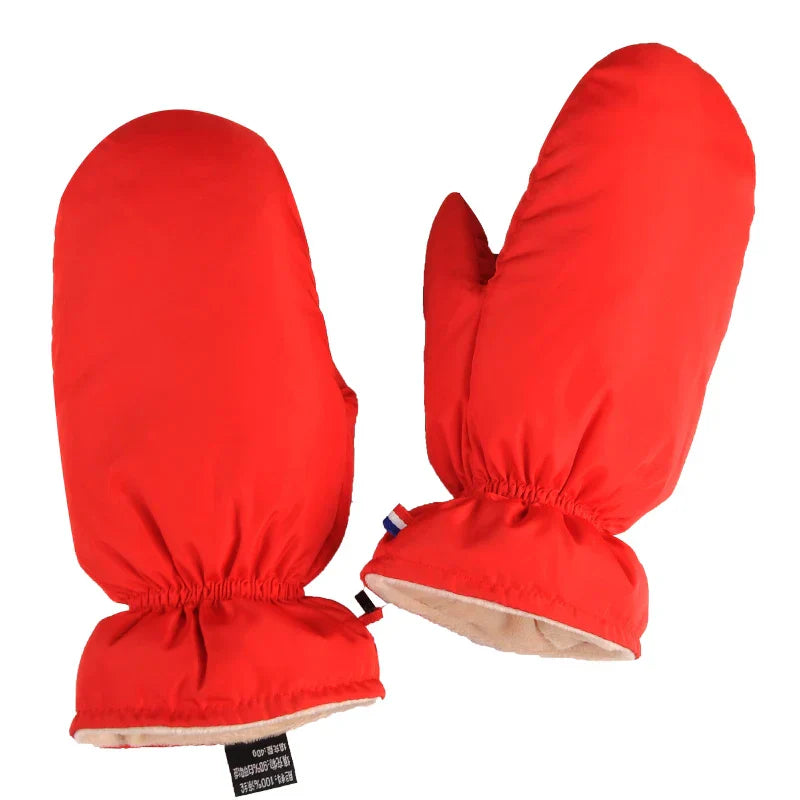 Unisex winter autumn down gloves waterproof outdoor cycling gloves for man solid color gloves for women children ‘s down gloves