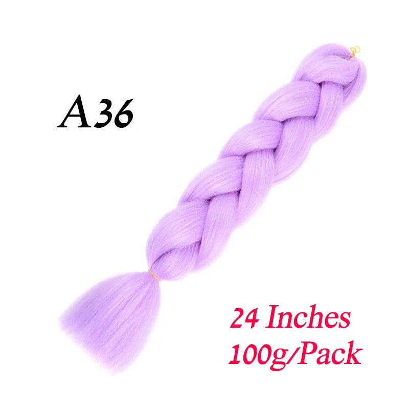 Synthetic Jumbo Braiding Hair Extension 24 " Heat