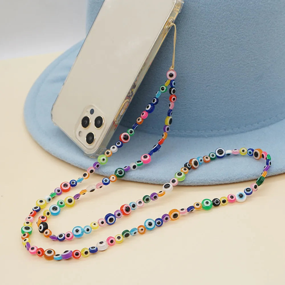 2022 New Evil Eyes Multicolor Glazed Round Beaded