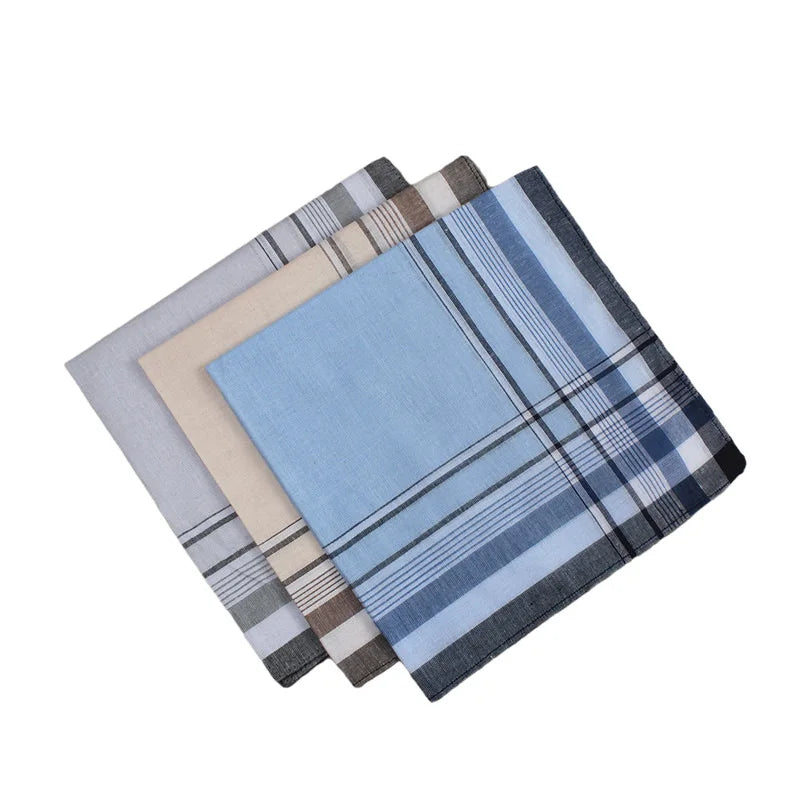 10Pcs Square Plaid Stripe Pocket for Wedding Party