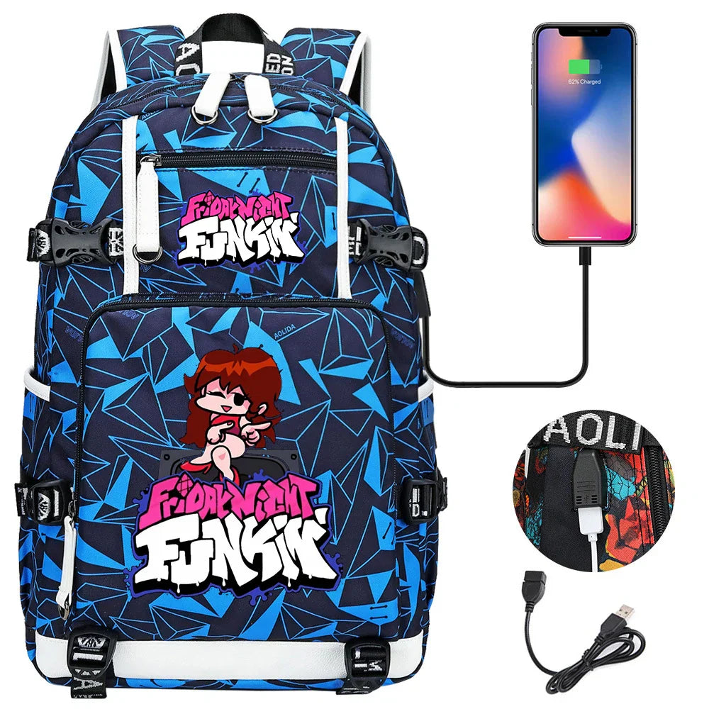 Friday Night Funkin Backpacks For School Multifunction USB