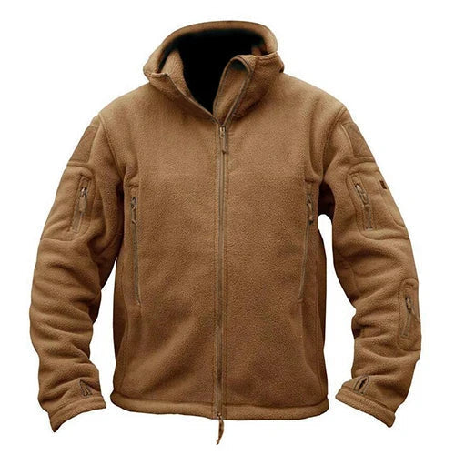 TACVASEN Winter Hooded Fleece Jackets Mens Zipper Pockets