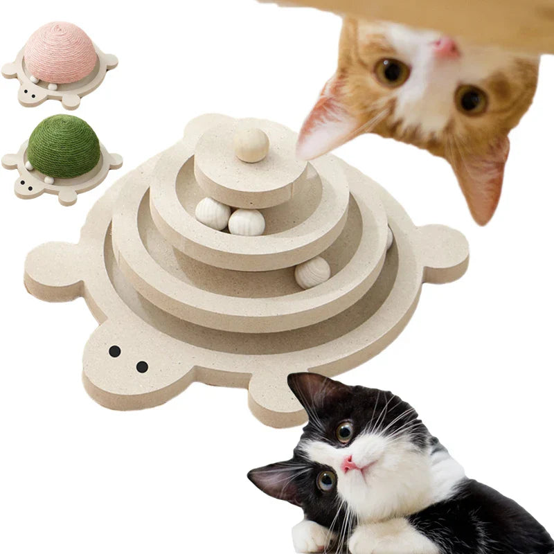 Sisal Cat Scratcher Board Mat Durable Ball Toys