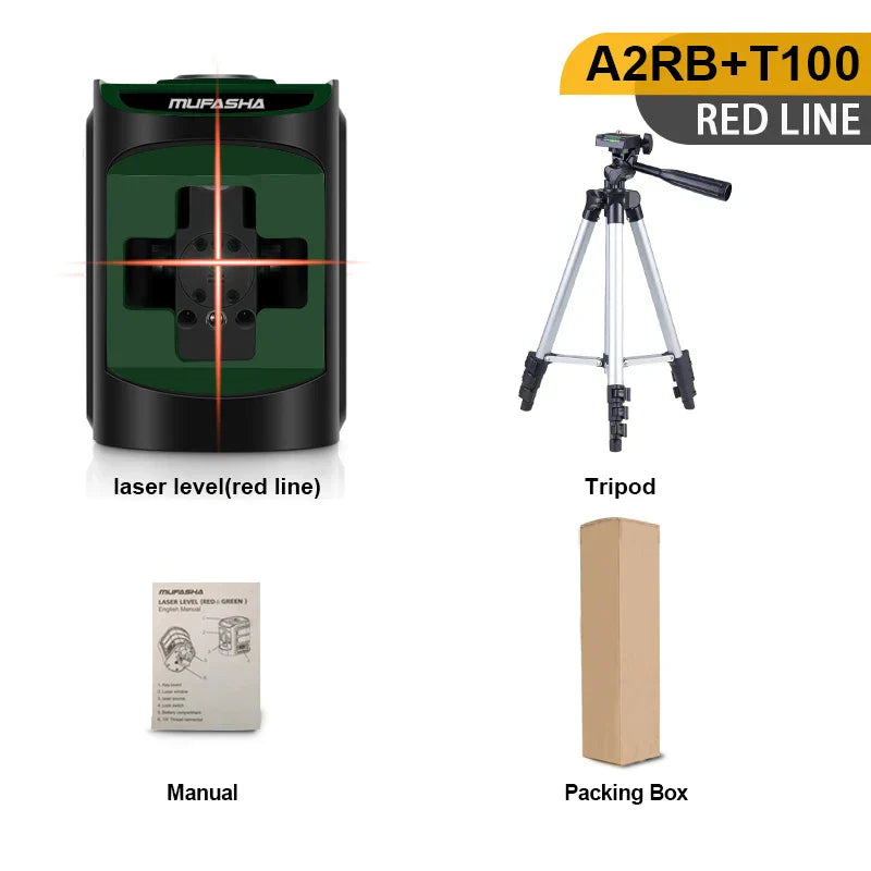 MUFASHA 2 Lines Laser Level Self-Leveling Cross Lines