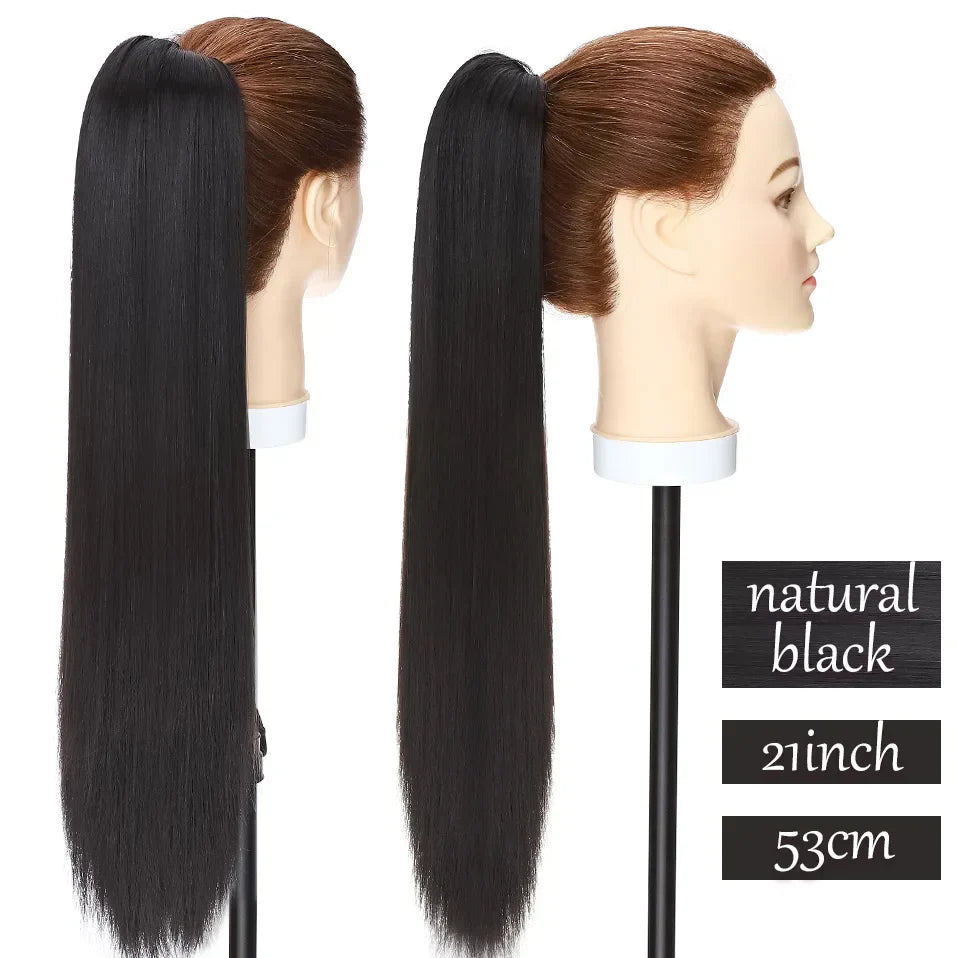 S-noilite Synthetic Long Wavy Fake Ponytail Extension Hair