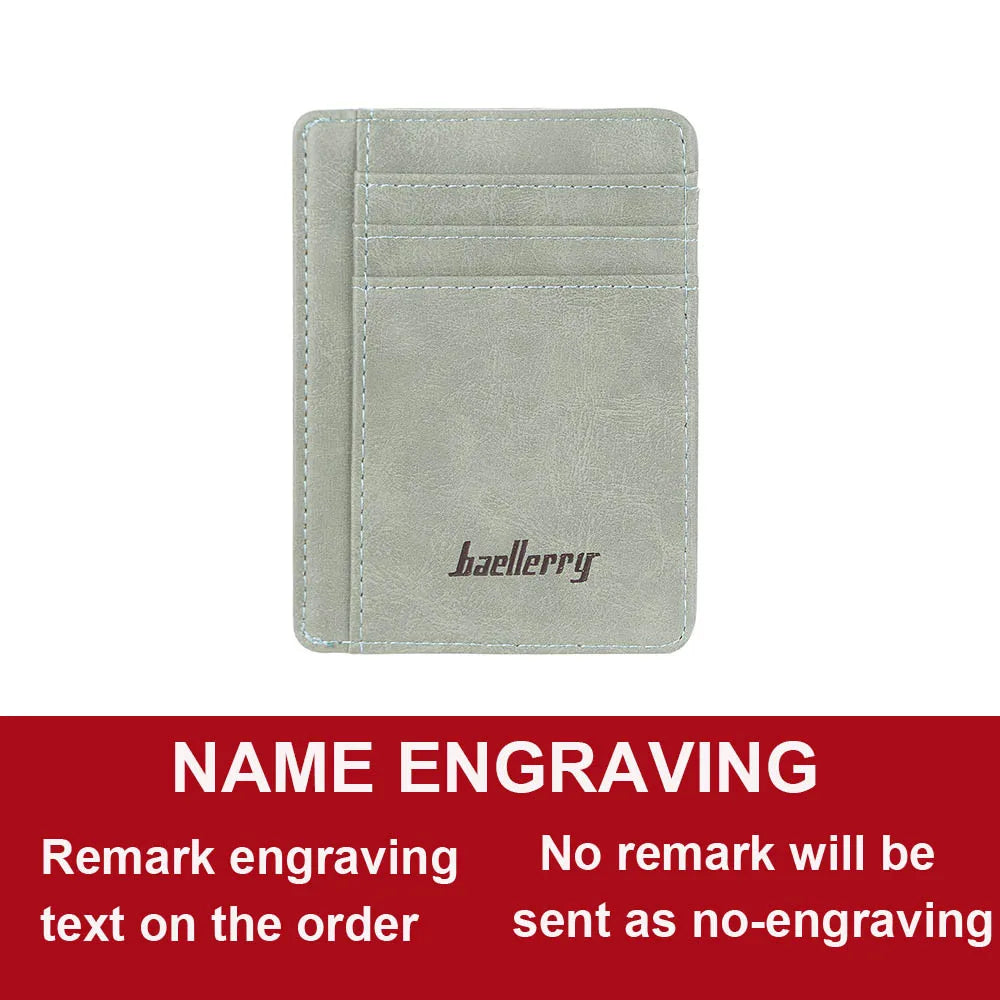 2022 Mini Men's Card Wallet – Customized PU Leather Holder