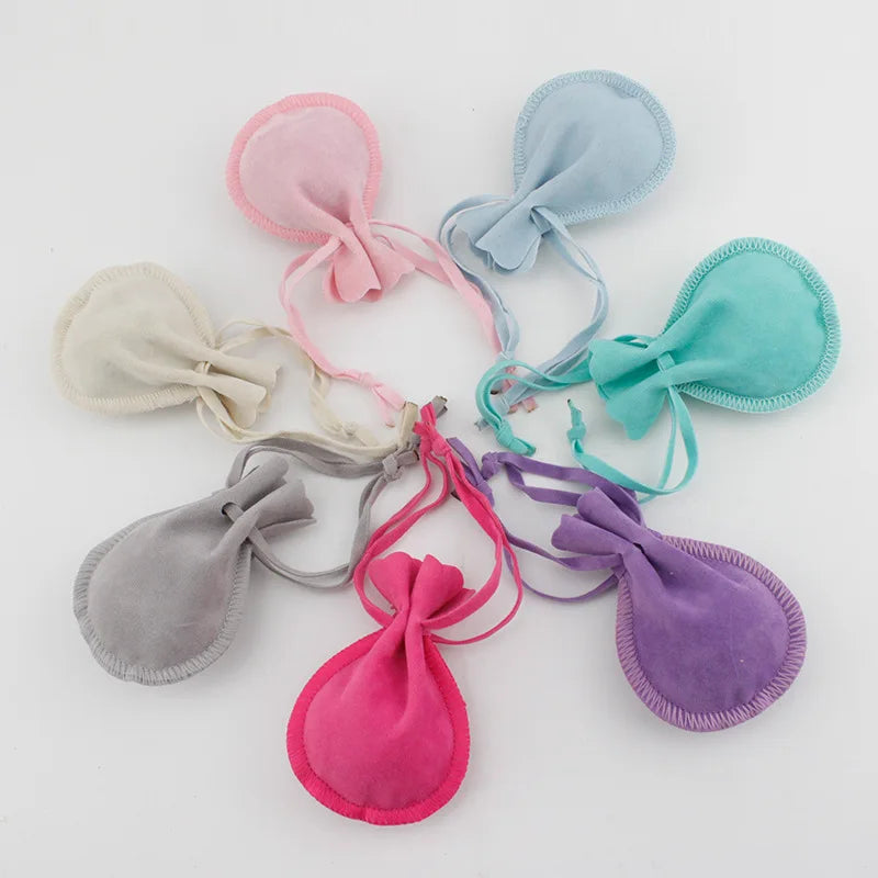 Wedding Bags with Candy Bag Can Custom Logo 50pcs/lot 7×9cm 9×12cm Jewelry Packaging Macarons Drawstring Good Velvet Gift Bags