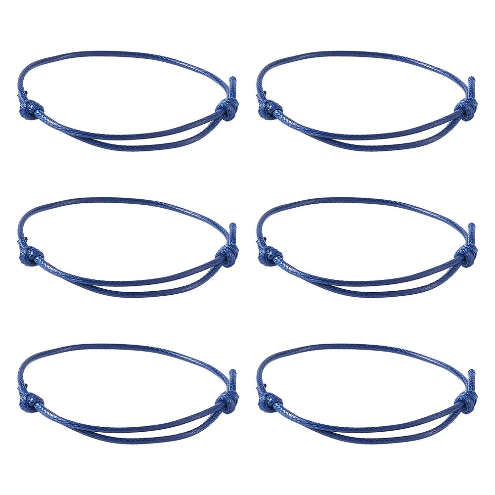 50pcs/lot Unisex Woven Korean Waxed Polyester Cord Bracelet