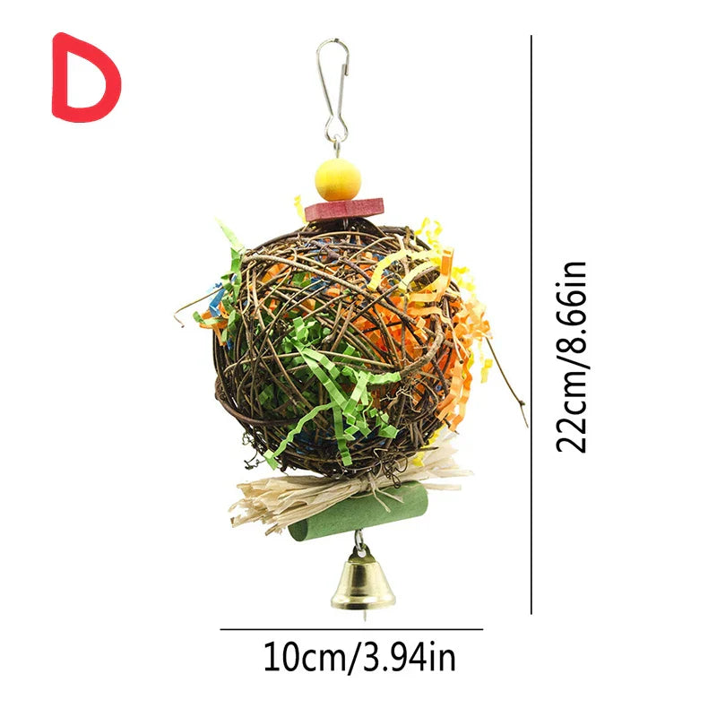 Parrot Shredder Toy Dry Anti-biting Parrot Cage Foraging