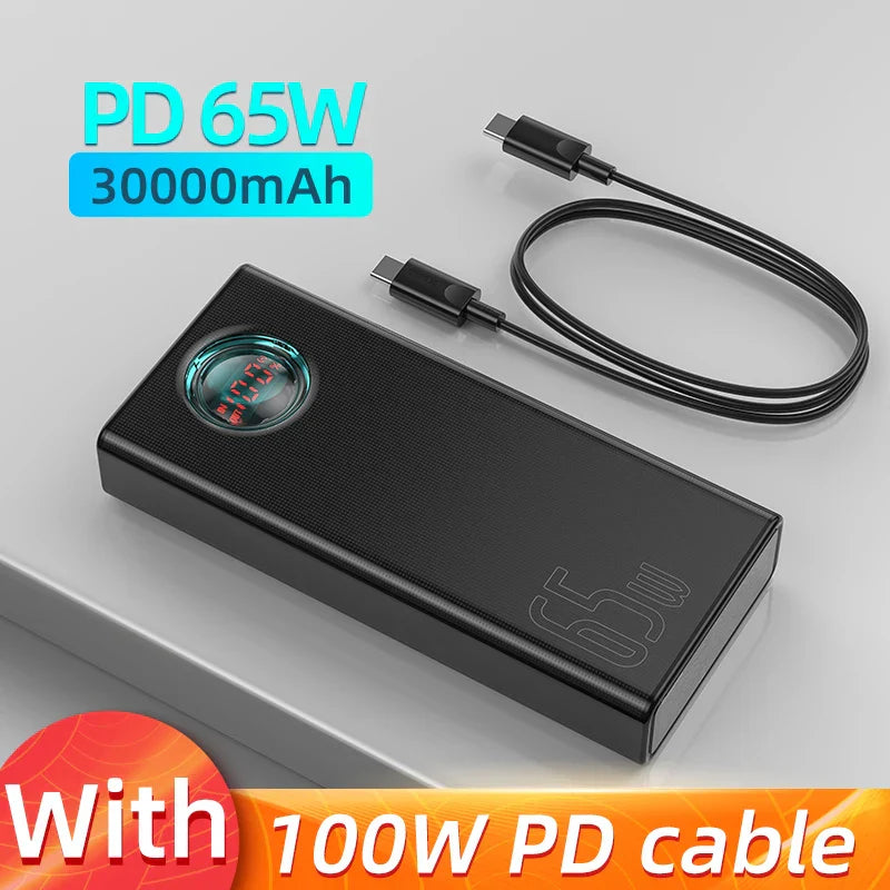 Baseus PD 65W Power Bank 30000mAh Fast Charging