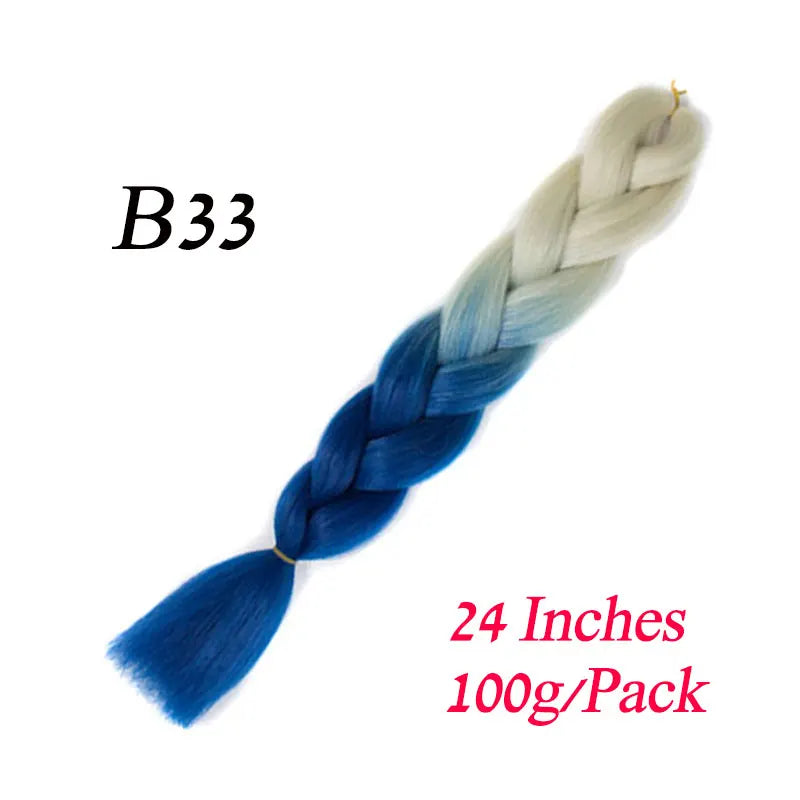 Synthetic Jumbo Braiding Hair Extension 24 " Heat