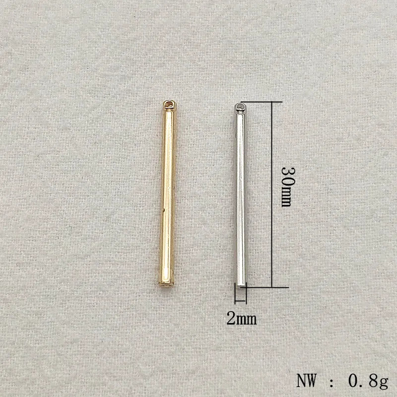 3060mm 100pcs Brass Pendants Cylinder Charm