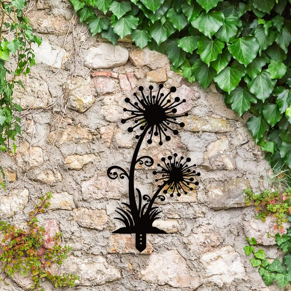 Creative Flower Sculpture Silhouette Garden Decor Outdoor Metal