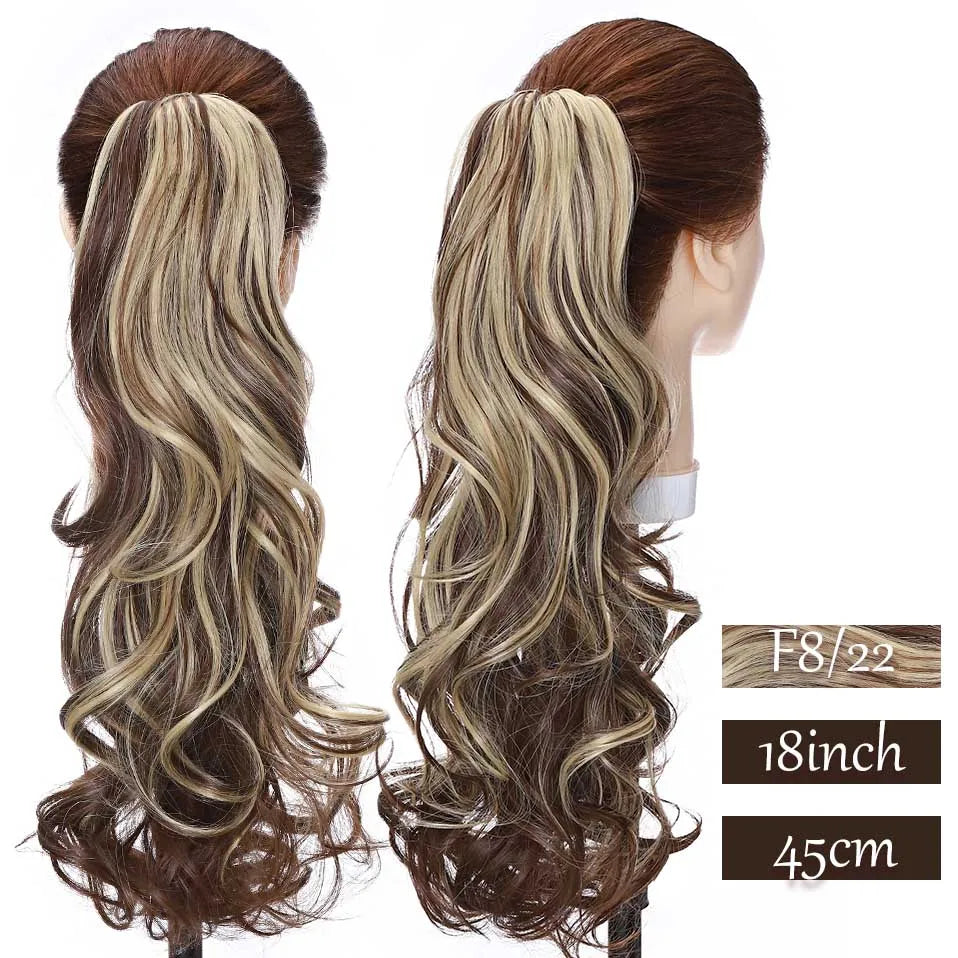 S-noilite Synthetic Long Wavy Fake Ponytail Extension Hair