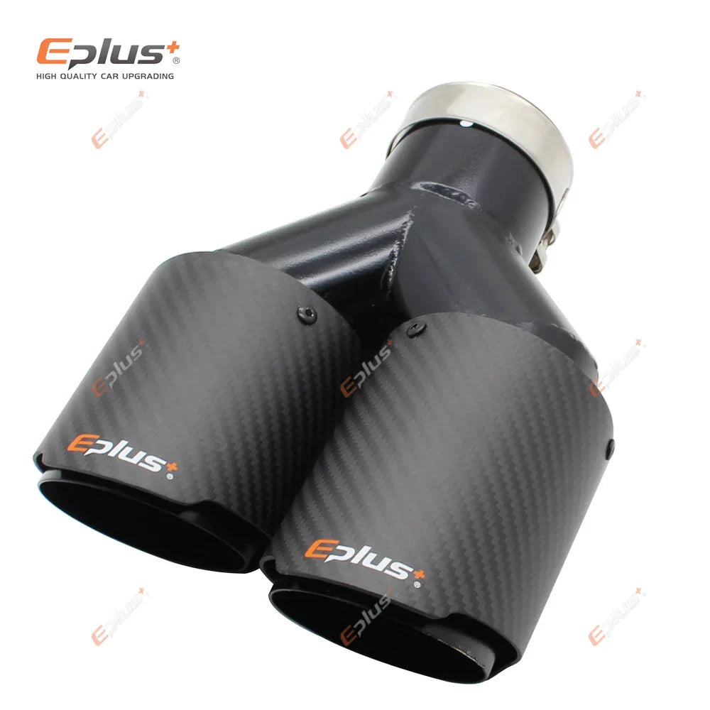 EPLUS Car Carbon Fiber Matte Muffler Tip Y