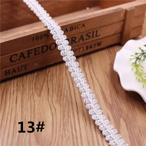 12mm Curve Cotton Lace Trim Centipede Braided Ribbon