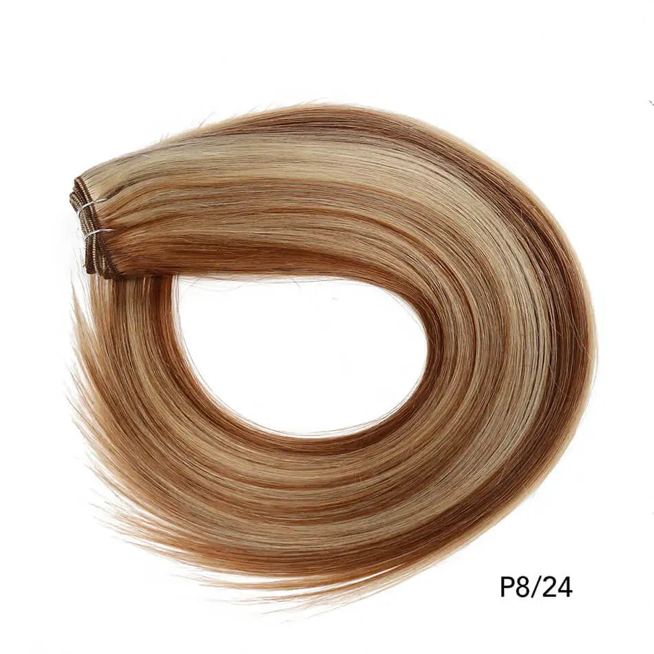 Straight Blonde Human Hair Weave Brazilian Remy Human