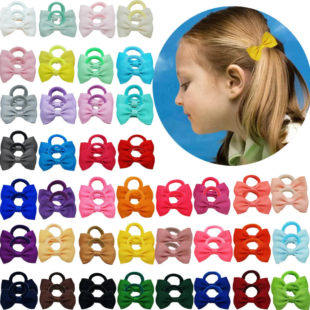 Baby Girls Hair Ties 2 inches Hair Bows