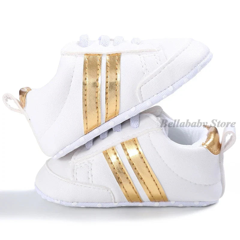 First Walkers Baby Girl Gold Shoes Autumn PU