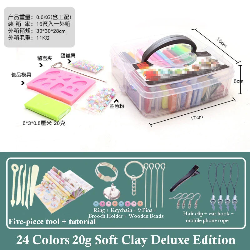 32 Color 3D Clay Plasticine Portable Box New