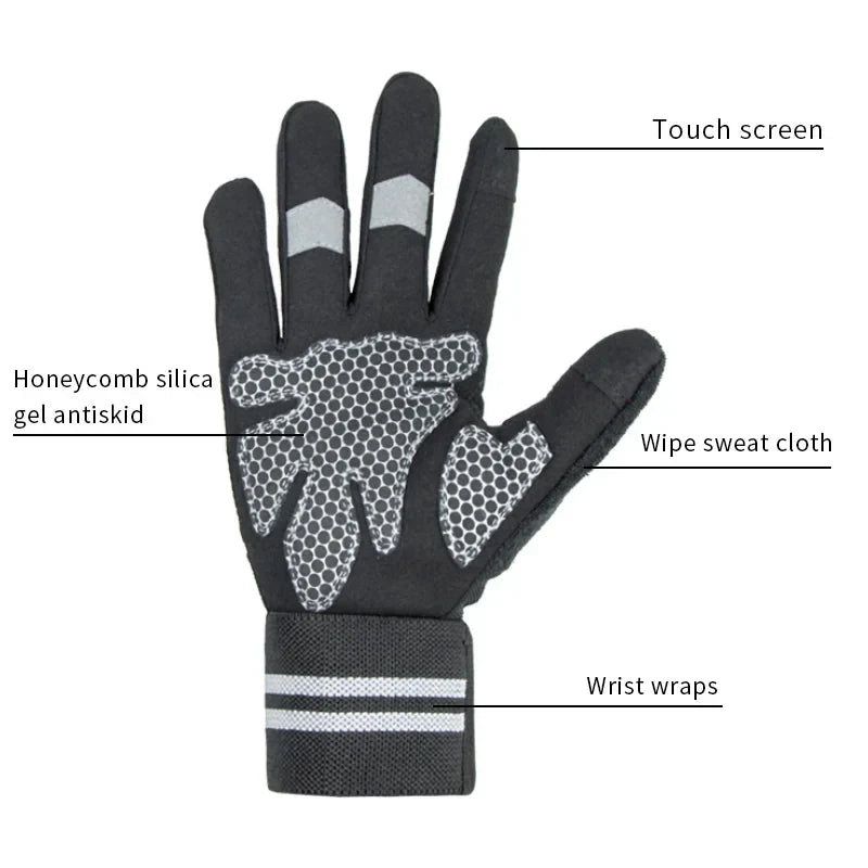 Gym Gloves Full Finger Weight Lifting Gloves With