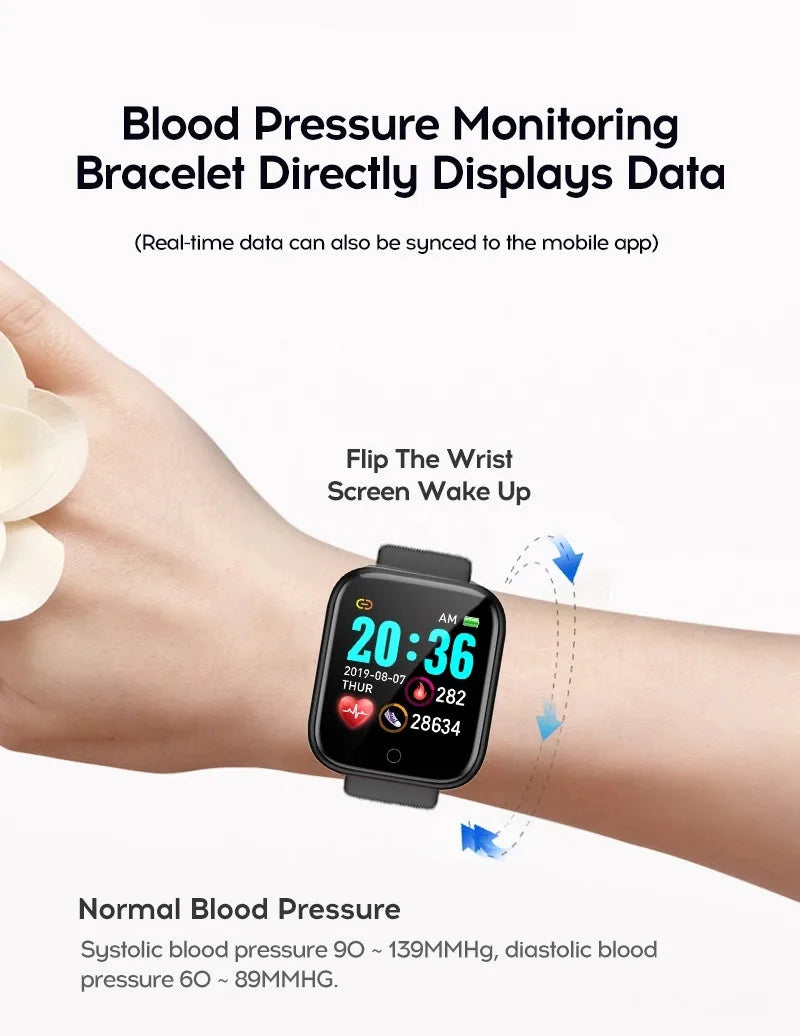 Smart Pedometer Bracelet Heart Rate Blood Pressure Monitor