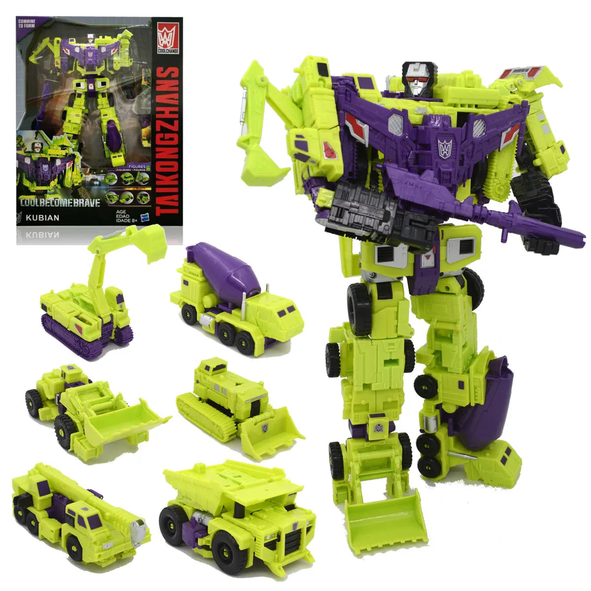 HZX 6In1 Devastator Haizhixing Transformation Toys Anime Action